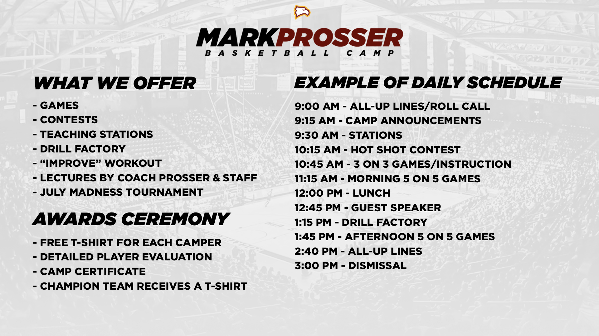 Mark Prosser Basketball Camps